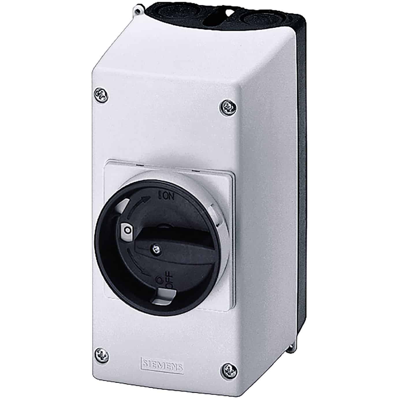 Cutie Motor Protector Siemens, cu maner rotativ negru, IP55, 3RV19231CA00 Electric Casa