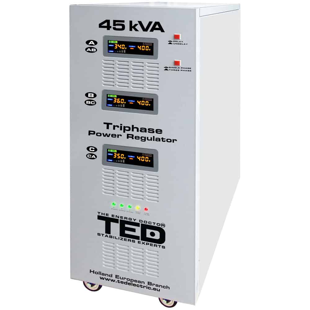 Stabilizator de tensiune trifazat, 45KVA, 230VAC, TED, SVC Tower