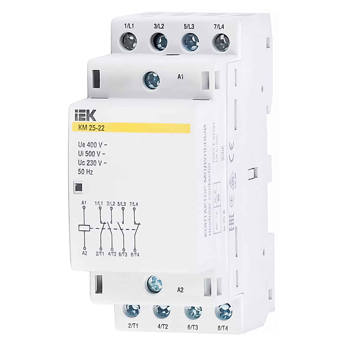 Contactor modular iEK, 400VAC, 4P, 25A, 2ND+2NI, KM25-22 Electric Casa