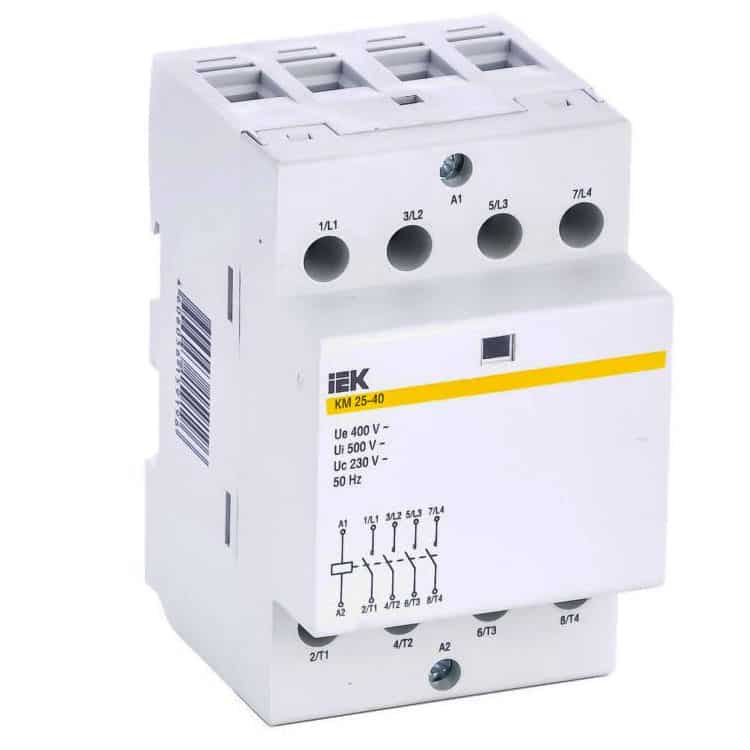 Contactor modular iEK, 400VAC, 4P, 25A, 4ND, KM25-40 Electric Casa