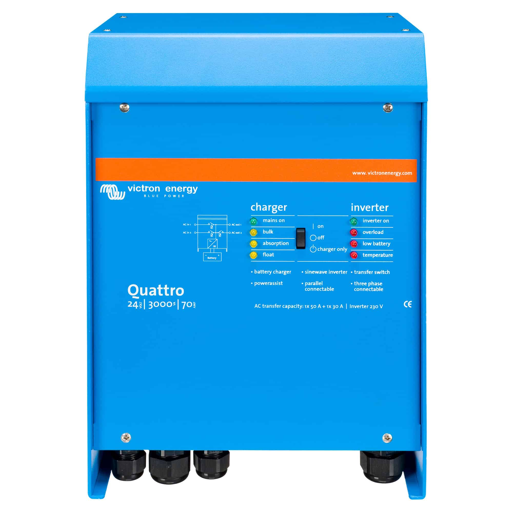 Invertor solar Hibrid, 48VDC, 10kW, 50A, Victron Energy, PVBQ1048