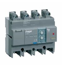 Bloc diferential electronic MCCB Hager, 4P, reglabil, 250A, HBB251H