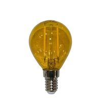 Bec LED decorativ Lumen, E14, sferic, 2W, portocalie