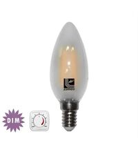 Bec LED decorativ Lumen, E14, lumanare, mata, 4W, dimabil, 2800K, 480lm