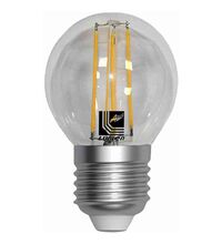 Bec LED decorativ Lumen, E27, sferic, clara, 6W, 5800K, 74x45mm