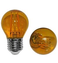 Bec LED decorativ Lumen, E27, sferic, 2W, portocalie