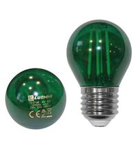 Bec LED decorativ Lumen, E27, sferic, 2W, verde