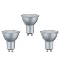 Bec LED Paulmann, GU10, tronconic, 6.5W, 2700K, set 3 bucati, 284.30
