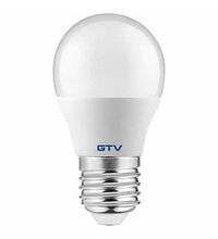 Bec LED GTV, E27, sferic, 8W, 3000K
