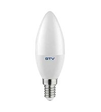 Bec LED GTV, E14, lumanare, 8W, 3000K, C37
