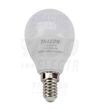 Bec LED Tracon, E14, sferic, 8W, 4000K, LMGS