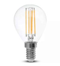 Bec LED decorativ V-TAC, E14, sferic, 4W, 6400K