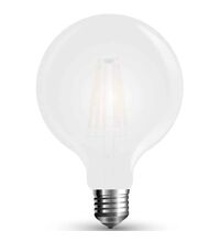 Bec LED V-TAC, E27, glob, G125, 7W, 6400K, SKU 7190