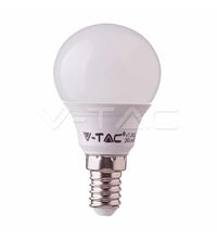 Bec LED V-TAC, E14, sferic, 7W, 3000K, SKU 863