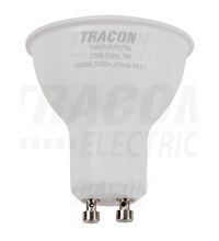 Bec LED Tracon, GU10, tronconic, 7W, 3000K, 530lm, SMDSGU