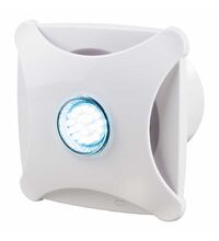 Ventilator axial,  decorativ cu LED, 100mm, alb, XL Star, Vents, IP34