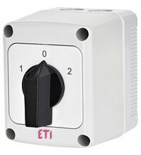 Comutator cu came ETI, basculant, in cutie, 3P, 25A, 1-0-2, 004773197