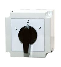 Comutator cu came Apator, in trepte, cu maneta R214, 3P, 40A, L-0-P, IP55, 4G40-11-PK