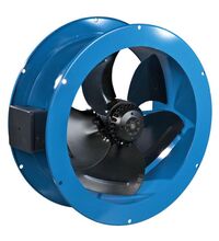 Ventilator axial, industrial monofazic/trifazic cu flanse, 350mm, negru, VKF-4E, Vents, IP44