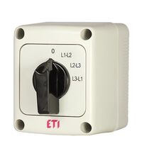 Comutator voltmetric ETI, in cutie, 3P, 16A, L1L2-L1L3-L2L3-0-L1N-L2N-L3N, 004773205
