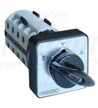 Comutator cu came Tracon, stea-triunghi, 3P, 20A, 0-Y-Δ, TKM-20/C