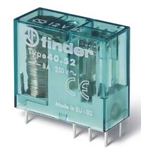 Releu fisabil Finder, 8 pini, 12VDC, 8A, 2CO, 40.52.9.012.0000