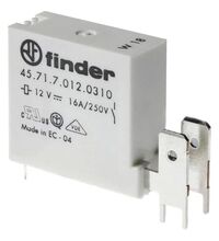 Releu de putere Finder, 6 pini, 24VDC, 16A, 1ND/1NI, 45.71.7.024.0310