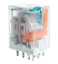 Releu intermediar Relpol, 11 pini fisabili, 12VDC, 10A, 3CO, R3N-2013-23-1012-WT