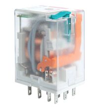 Releu intermediar Relpol, 11 pini fisabili, 12VAC, 10A, 3CO, R3N-2013-23-5012-WT