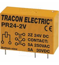 Releu fisabil Tracon, 8 pini, 24VDC, 5A, 2CO, PR24-2V
