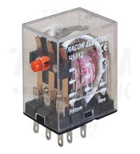 Releu intermediar Tracon, 11 pini, 48VDC, 3A, 3CO, seria RM12, RM12-48DC