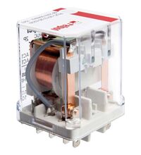 Releu de putere Relpol, 11 fastoane, 24VDC, 16A, 2CO, RUC-2012-25-1024