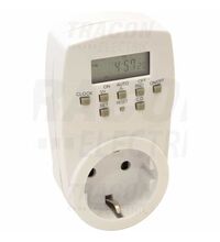 Priza programabila digitala Tracon, saptamanala, 16A, 30sec