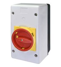 Cutie Motor Protector ETI, cu maner rotativ galben/rosu, MPE, IP55, 004648034