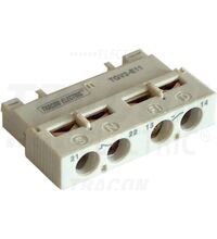 Contact auxiliar motor protector Tracon, frontal, 1ND+1NI, TGV2-E11