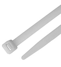 Set coliere PVC Freder, 120x2.5mm, alb, set 100 bucati