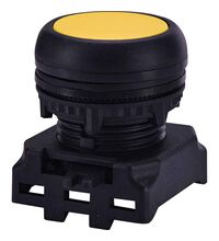 Buton comanda ETI, cu revenire, galben, 004771243