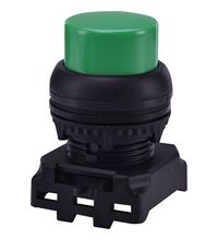 Buton comanda ETI, cu revenire, buton in relief, verde, 004771261