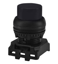 Buton comanda ETI, cu revenire, buton in relief, negru, 004771262