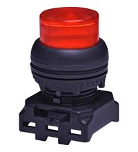 Buton comanda ETI, cu revenire si LED, buton in relief, rosu, 004771270