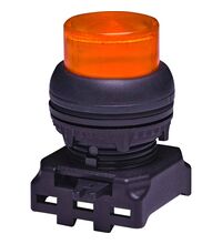 Buton comanda ETI, cu revenire si LED, buton in relief, portocaliu, 004771275