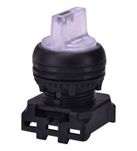 Selector cu maneta ETI, scurta cu revenire, luminoasa, 2 pozitii, alb, 1-0-2, 004771362