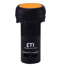 Buton comanda ETI, cu revenire, 1ND, portocaliu, 004771456