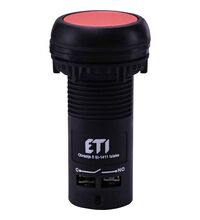 Buton comanda ETI, cu revenire, 1ND+1NI, rosu, 004771470