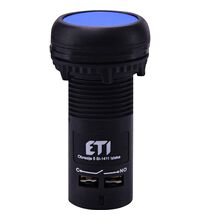 Buton comanda ETI, cu revenire, 1ND+1NI, albastru, 004771474
