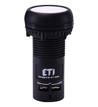 Buton comanda ETI, cu revenire, 1ND+1NI, alb, 004771475
