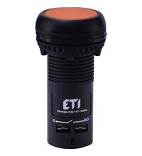 Buton comanda ETI, cu revenire, 1ND+1NI, portocaliu, 004771476