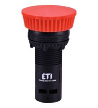 Buton comanda ETI, ciuperca (avarie) cu revenire, 1NI, rosu, 004771481