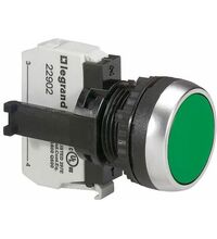 Buton comanda Legrand, cu revenire, 1ND, verde, 023702