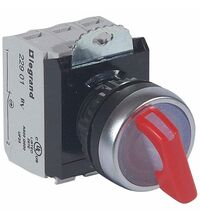 Selector cu maneta scurta cu retinere, 1ND+1NI, rosu, 0-1, Legrand, 023761